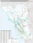 Bay Area Wall Map Premium Style